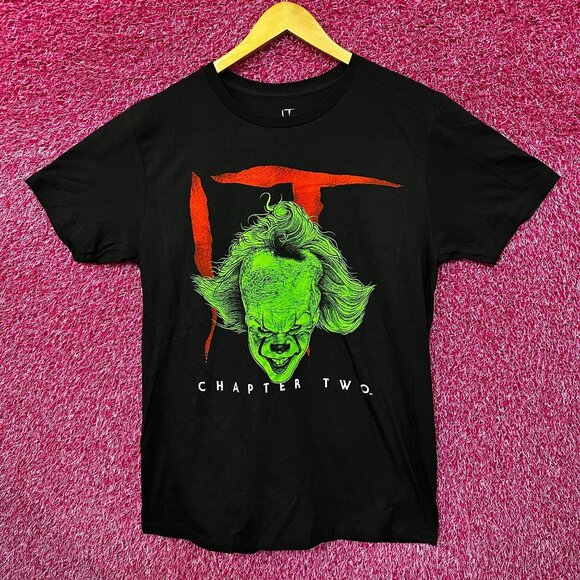 IT Chapter Two Neon Pennywise Horror Movie Promo Tee L - Picture 1 of 4